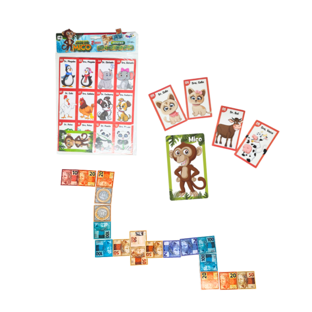 Jogo do Mico + Dominó Dinheiro Minitoys