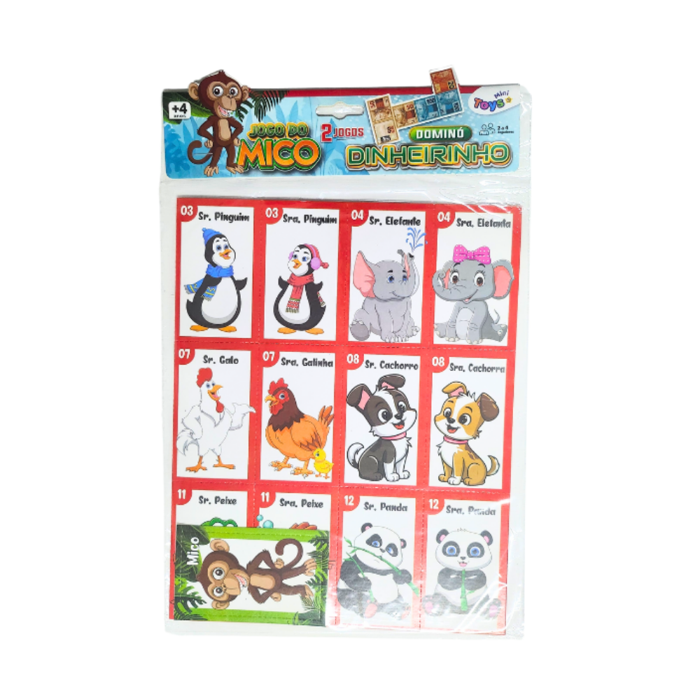 Jogo do Mico + Dominó Dinheiro Minitoys