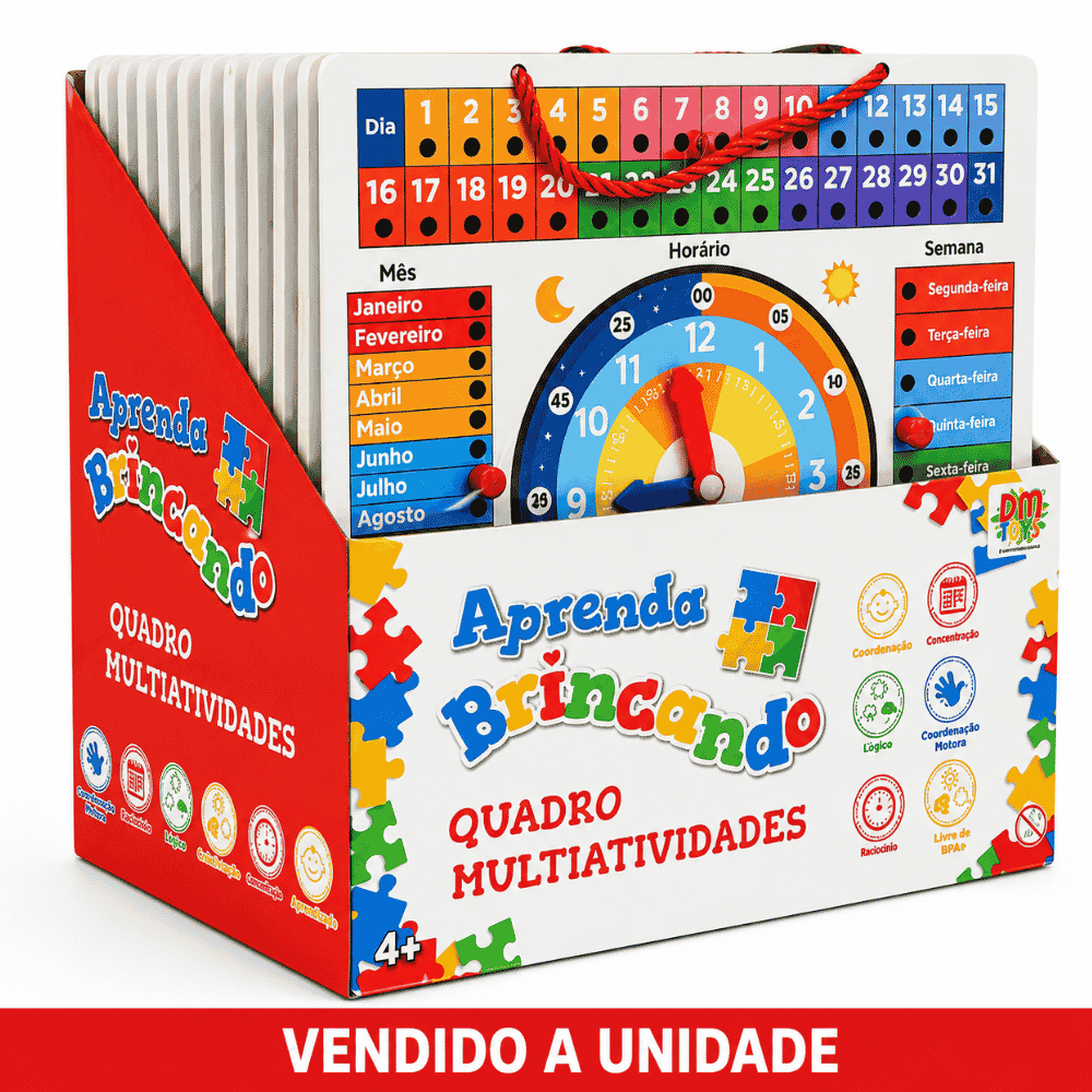 Didático Aprenda Brincando Quadro Multiatividades DMBrasil