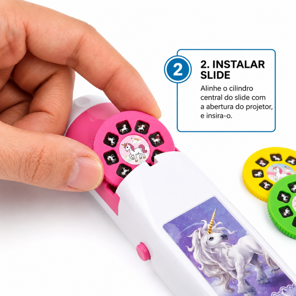 Mini Projetor de Desenho Unicórnio DM Toys