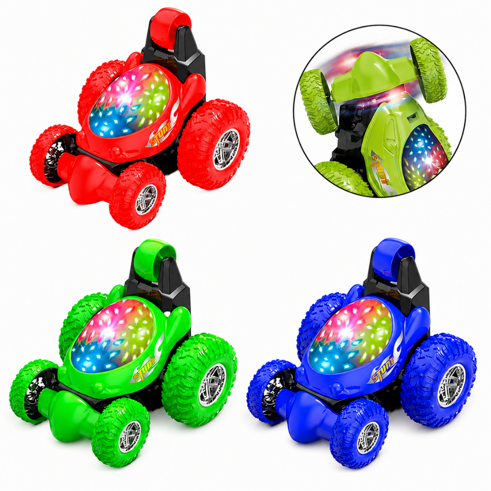 Carro Controle Remoto Sem Fio Mini Crazy 360º com Luz DM Toys