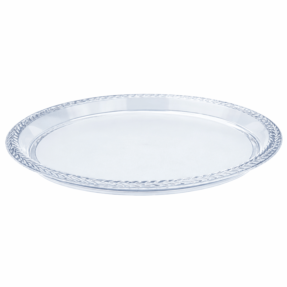 Bandeja Redonda Trançada Cristal Grande Keita