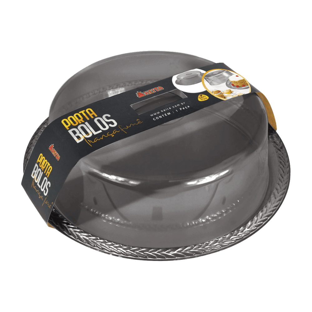 Porta Bolo Trança Fumê Keita