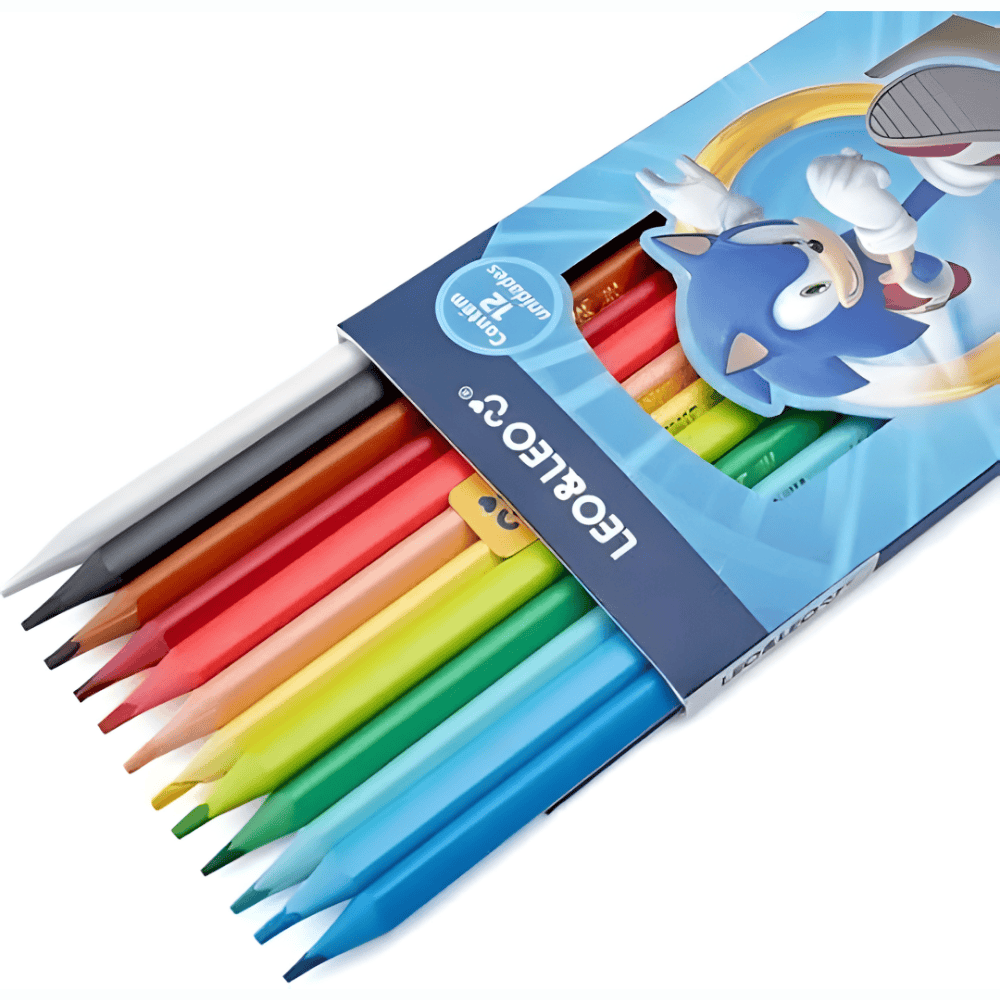 Lápis De Cor Sonic 12 Cores