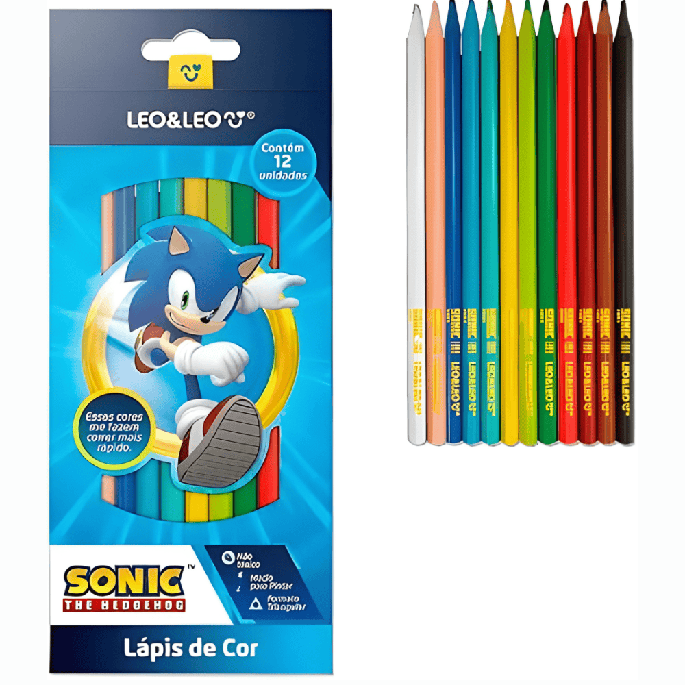 Lápis De Cor Sonic 12 Cores