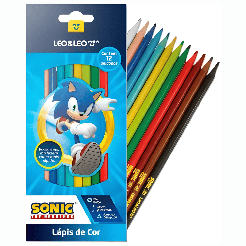Lápis De Cor Sonic 12 Cores