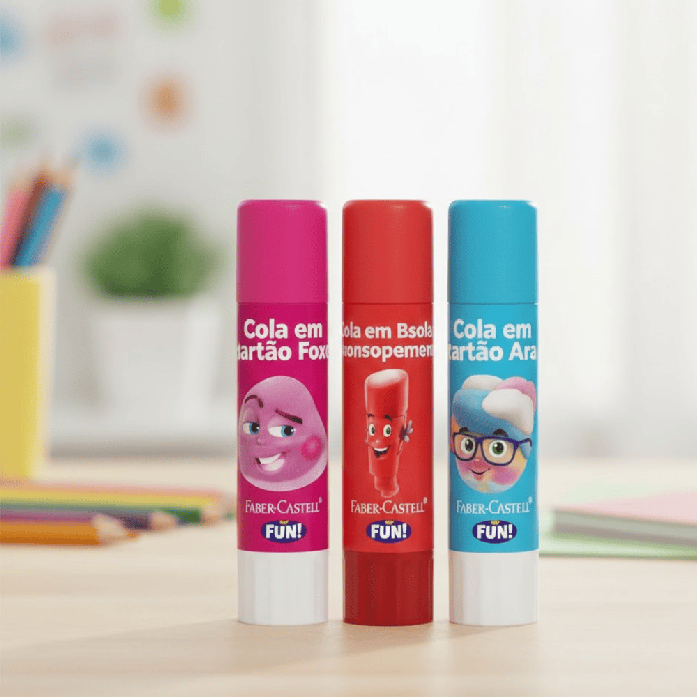 Cola Bastão Colorida 10Gr Fini