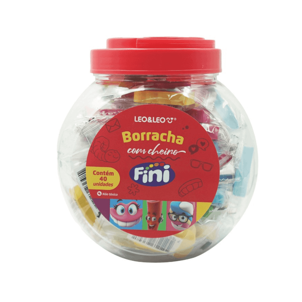 Borracha Decorada Com Aroma Fini Leo E Leo