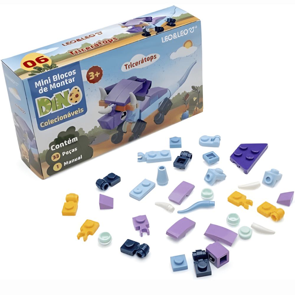 Bloco De Montar Mini Dino