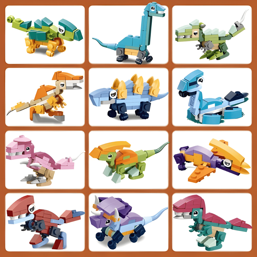 Bloco De Montar Mini Dino