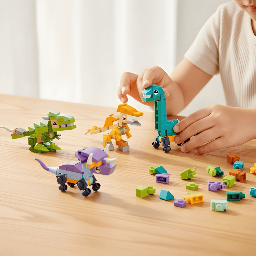 Bloco De Montar Mini Dino