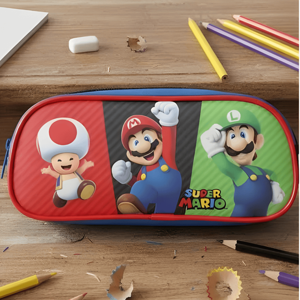 Estojo Mario Bros Azul