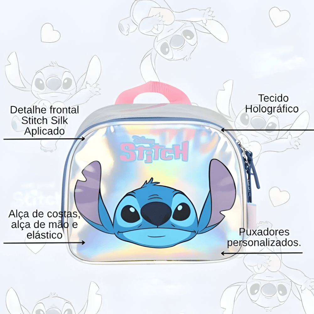Lancheira Térmica Prata Stitch