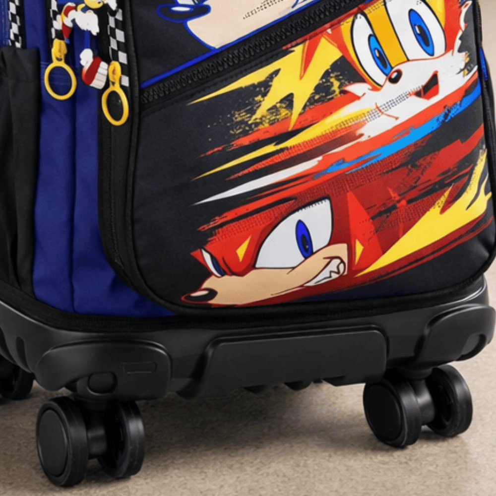 Mochila Com Rodas Sonic Azul Maxlog