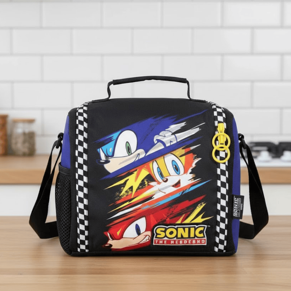 Kit Mochila/Estojo/Lancheira Sonic Azul