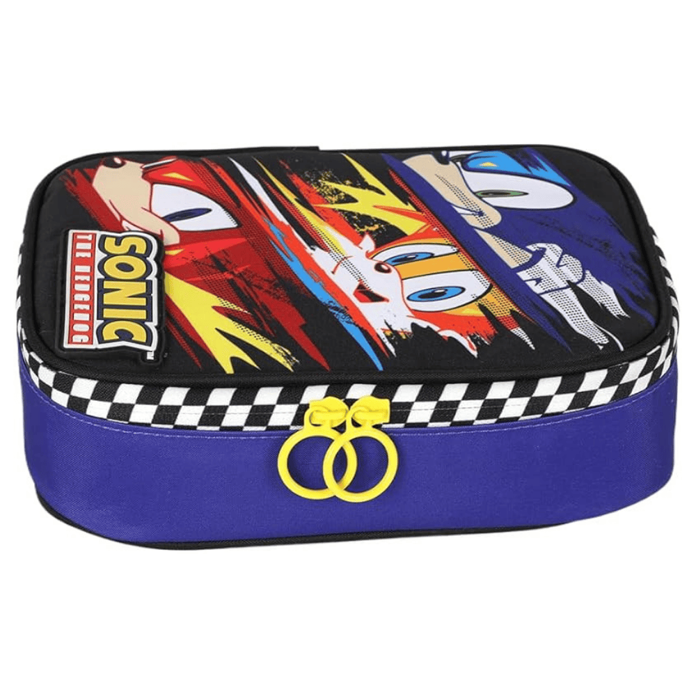Kit Mochila/Estojo/Lancheira Sonic Azul