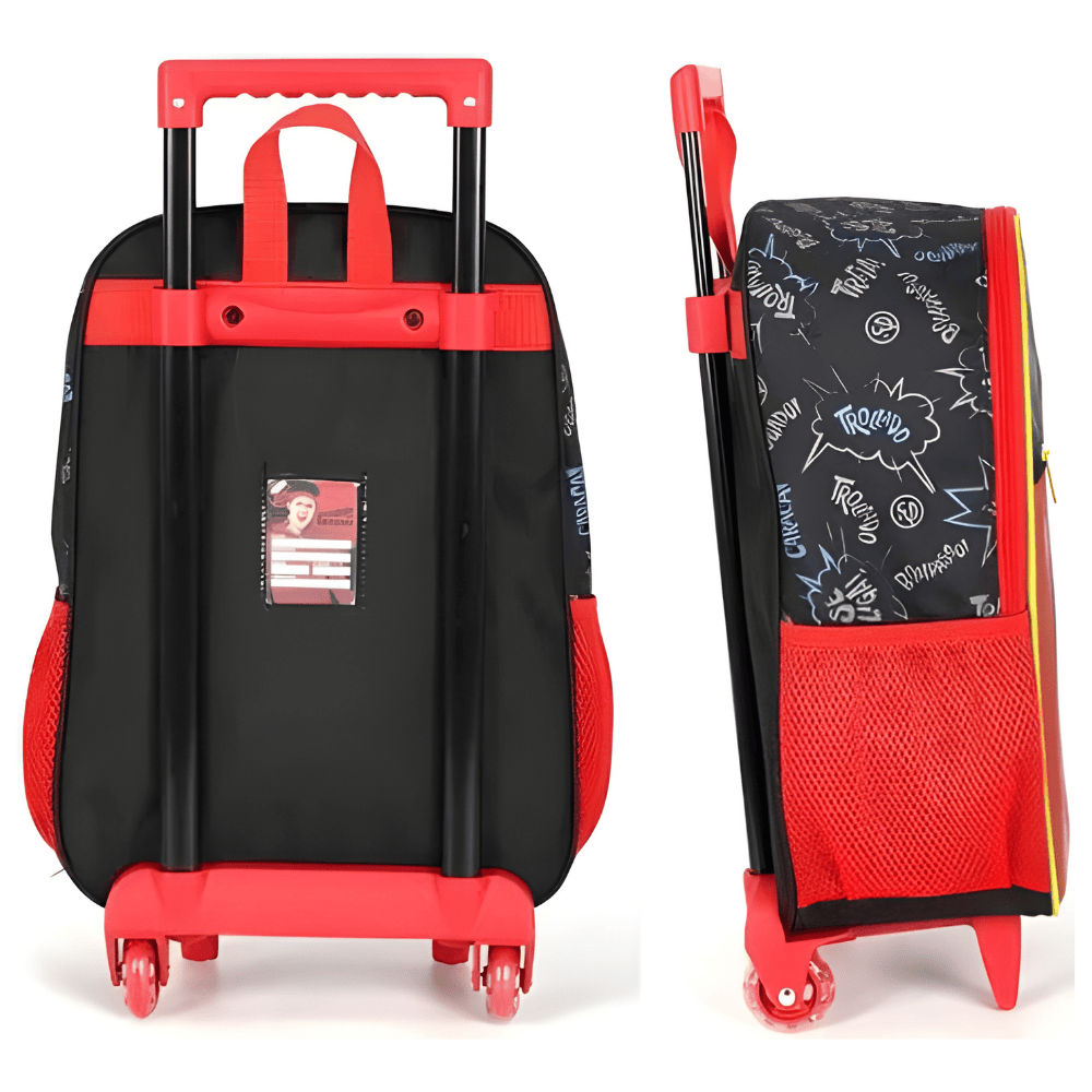 Kit Mochila/Estojo/Lancheira Enaldinho Vermelho