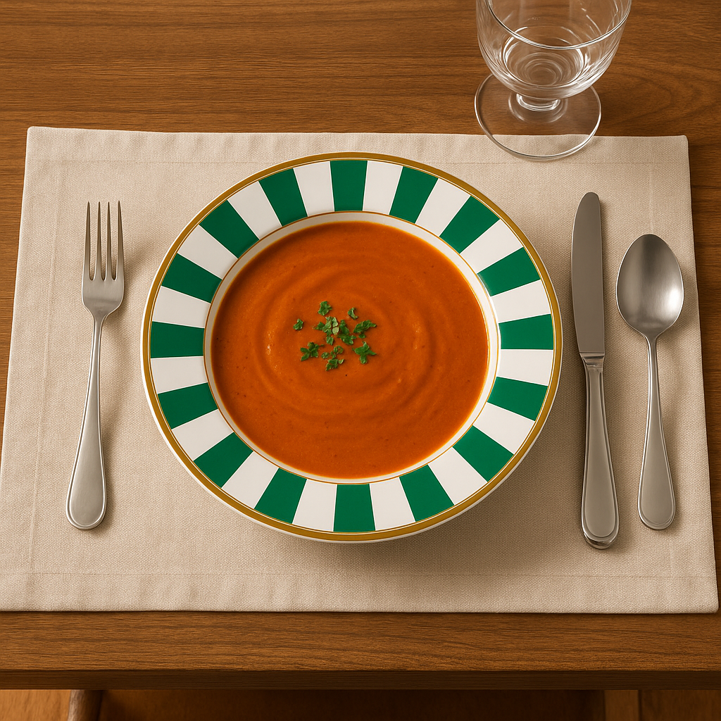 Prato Fundo Stripe Verde Plus Alleanza