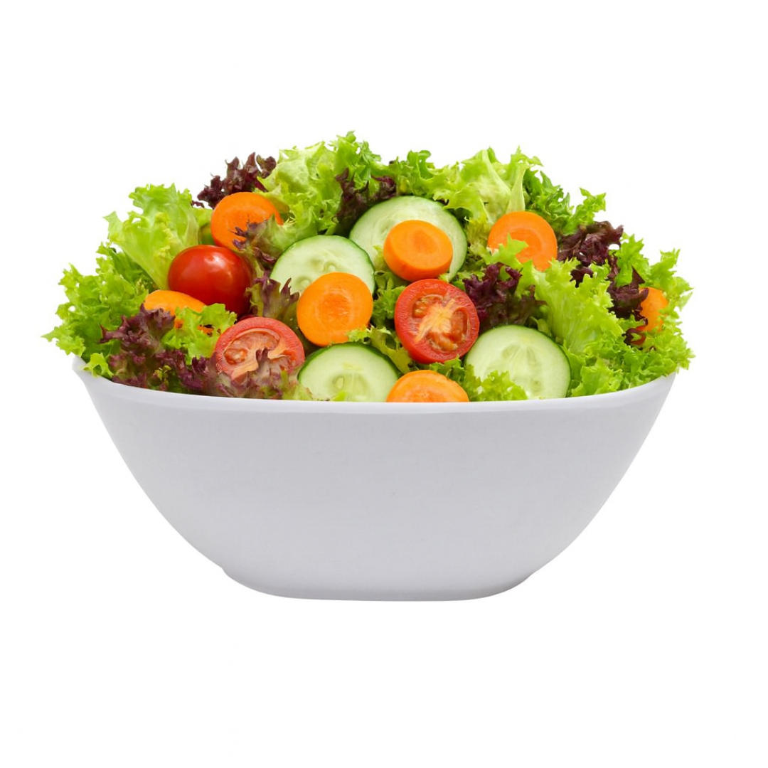 Saladeira Quadrada Grande Branca Melamina Utilgoods