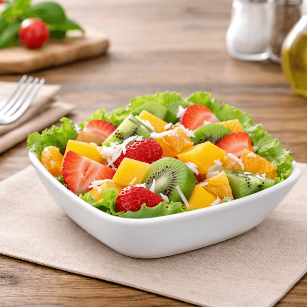 Saladeira Quadrada Média Branca Melamina Utilgoods