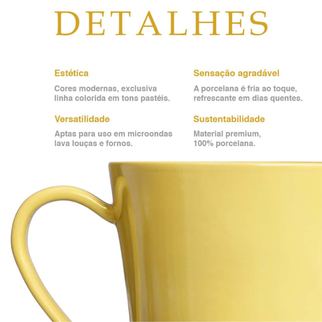 Caneca Tulipa 250Ml Amarela Rr