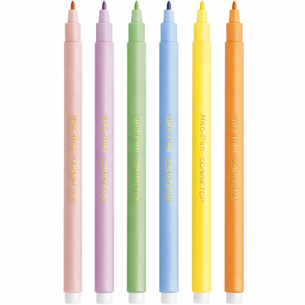 Hidrografica Neo-Pen Gigante Com 6 Cores Pastéis Compactor