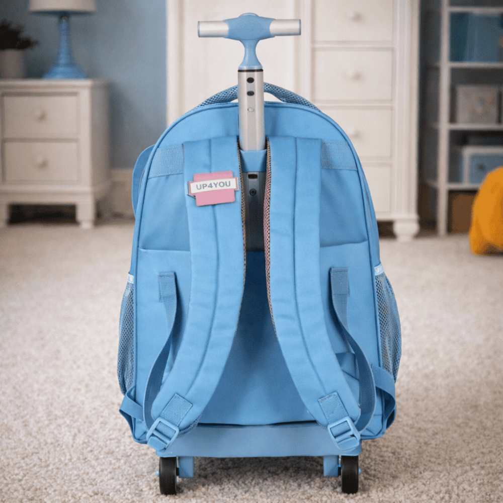 Mochila Stitch Azul  C/Rodinhas