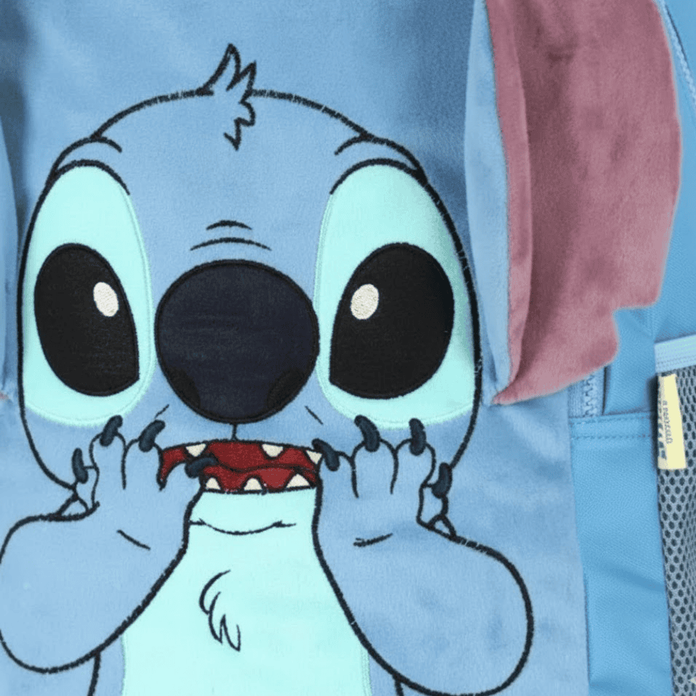 Mochila Stitch Azul  C/Rodinhas