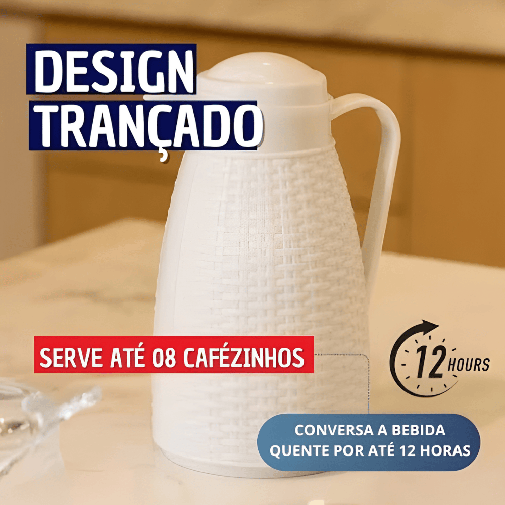 Garrafa Termica Ratan Branco 400Ml