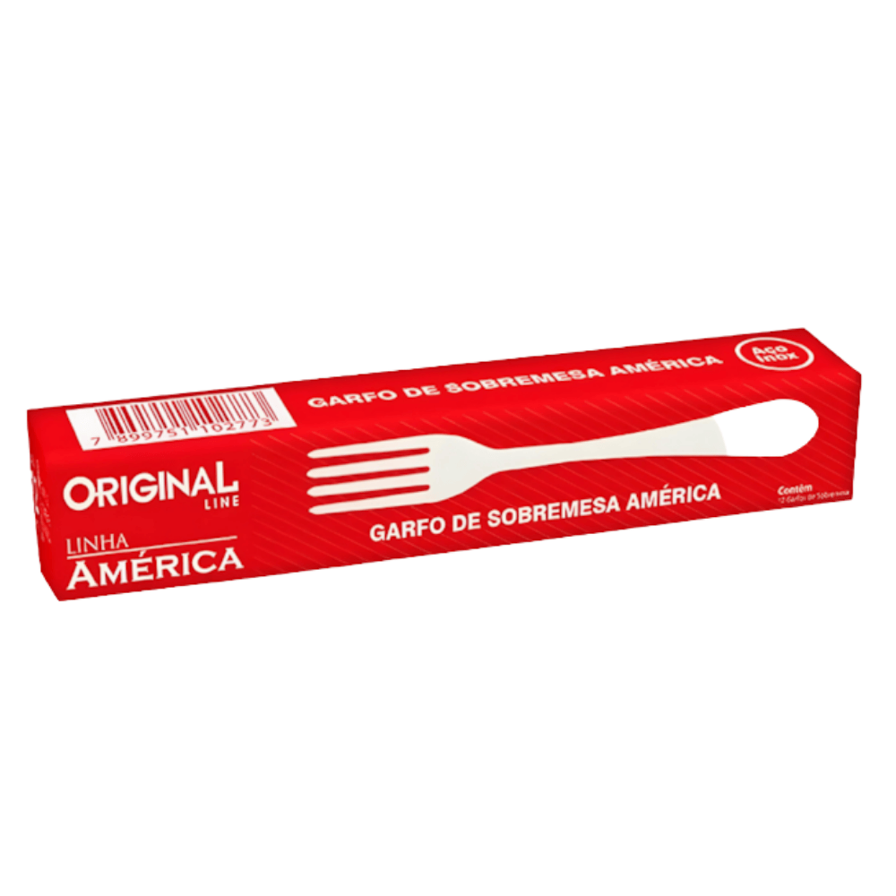 Garfo Sobremesa America Original - Cx 12 Unidades