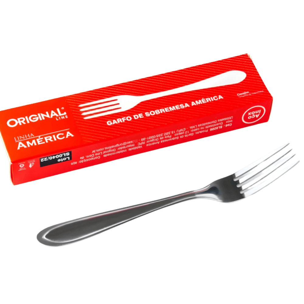 Garfo Sobremesa America Original - Cx 12 Unidades