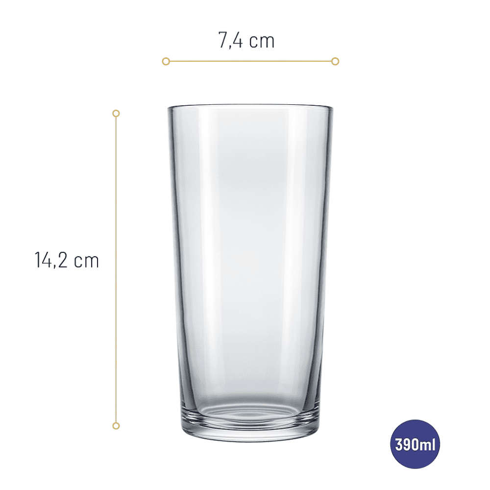 Copo LD Suco e Refrigerante 390ml Nadir - Cx 24 Unidades