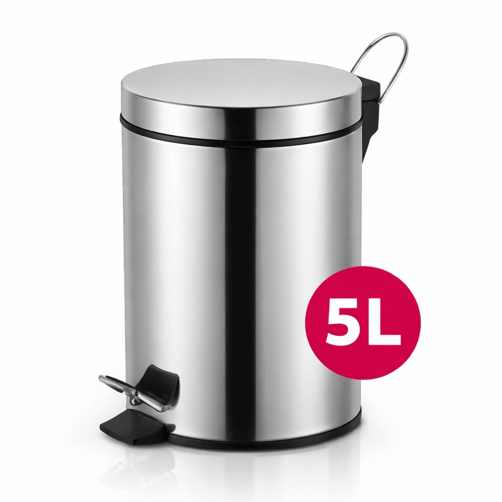Lixeira Inox Brilhante 5L Newway