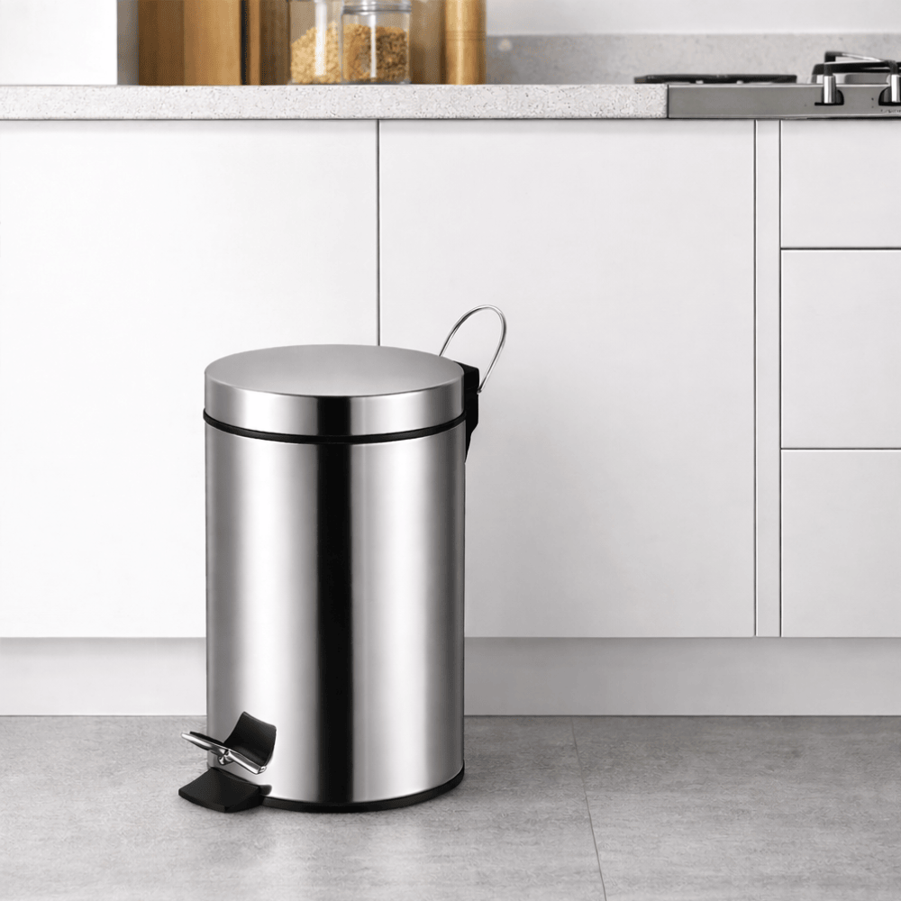 Lixeira Inox Brilhante 7L Newway