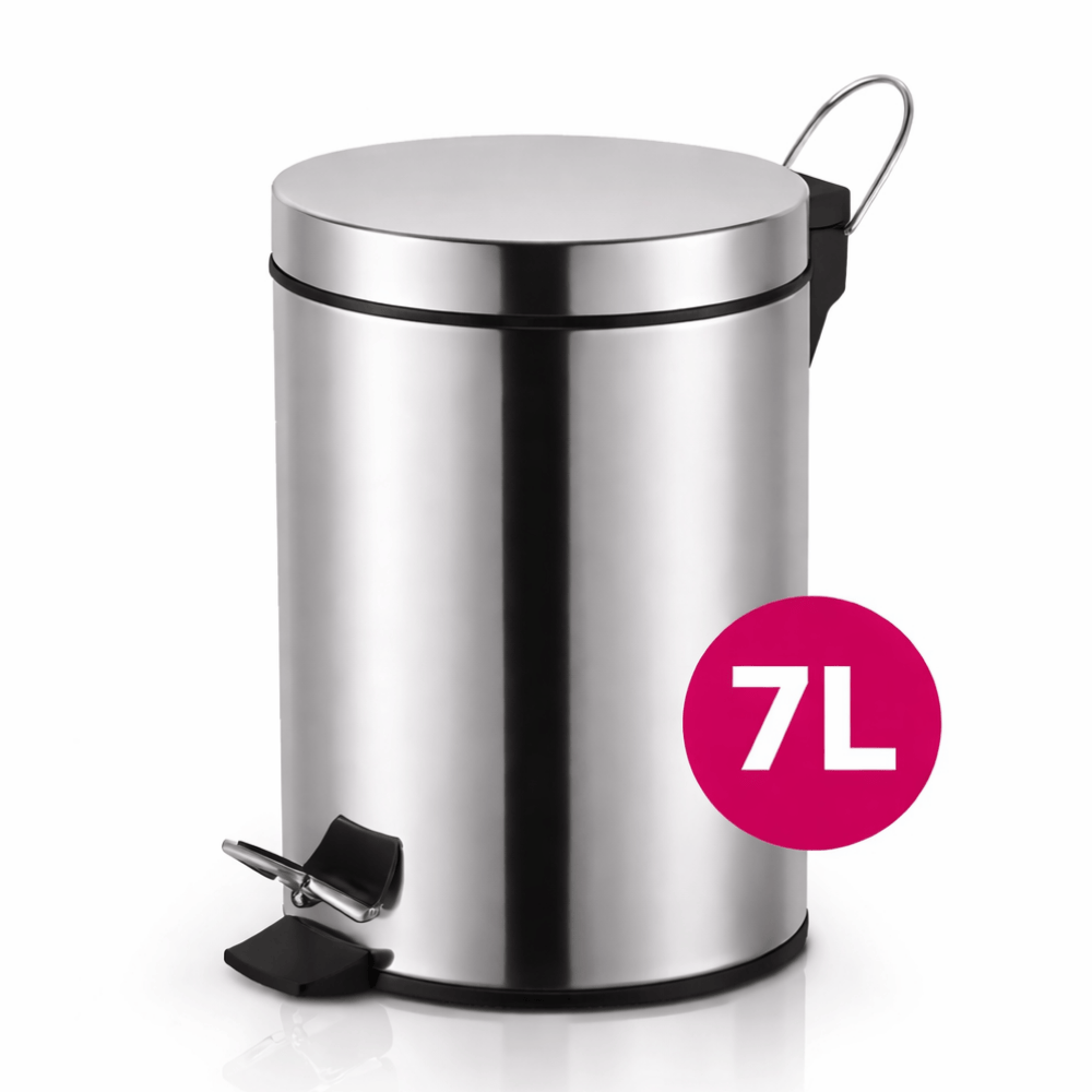 Lixeira Inox Brilhante 7L Newway