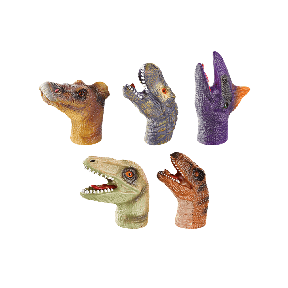 Fantoches De Dedo Kit Com 5 Dino Dmbrasil