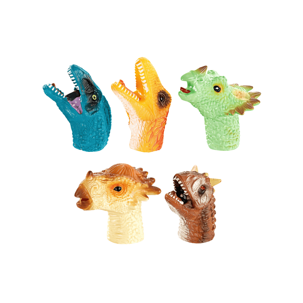 Fantoches De Dedo Kit Com 5 Dino Dmbrasil