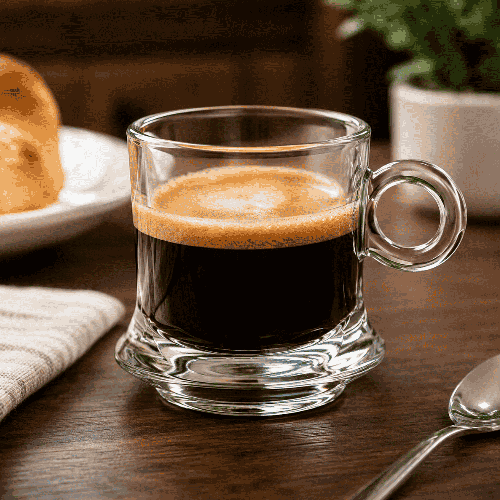 Xícara de Café de Vidro Robusta Lisa 85ml Inga