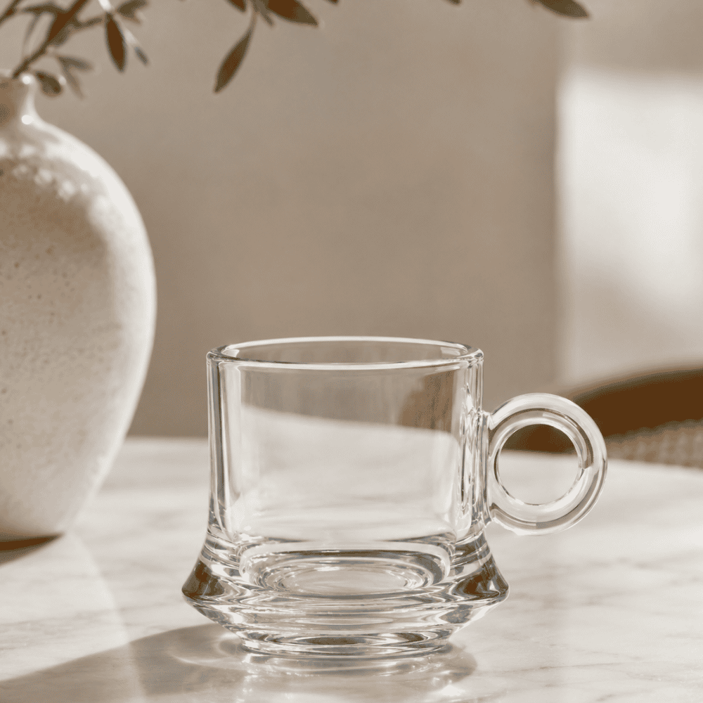 Xícara de Café de Vidro Robusta Lisa 85ml Inga