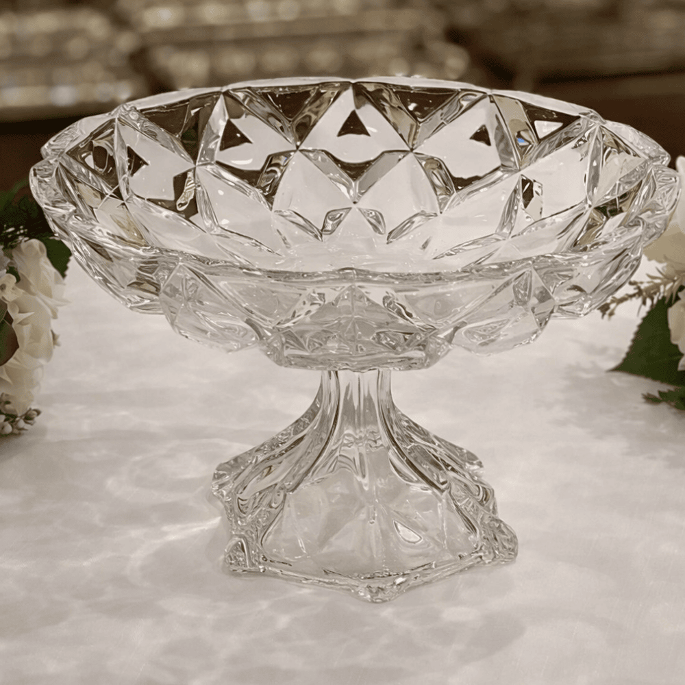 Centro De Mesa Decorativo Com Pé Deli Diamond Coliseu
