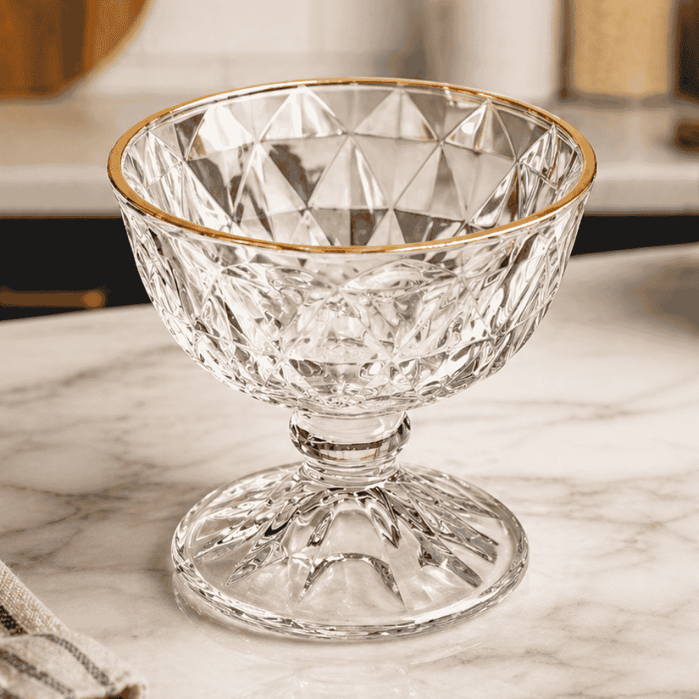 Taça para Sobremesa Diamond Fio de Ouro 180ml Coliseu