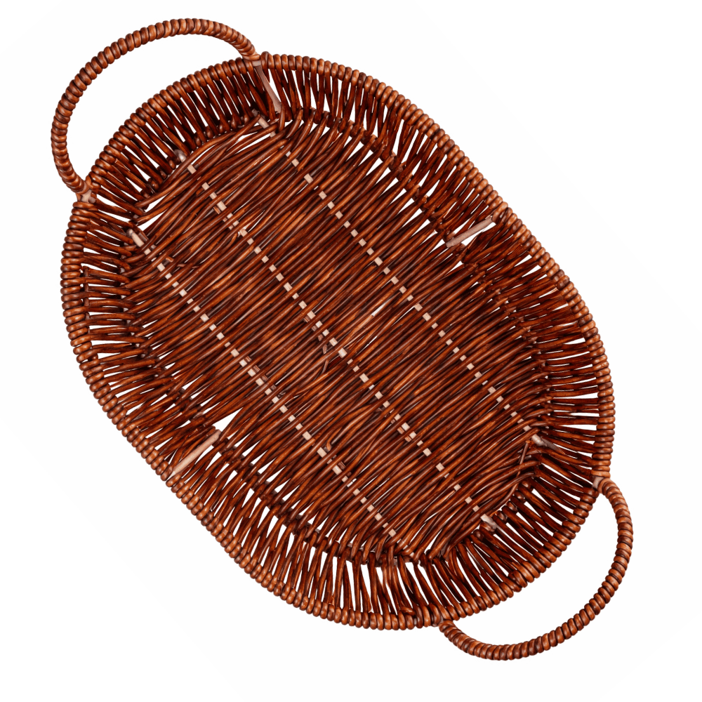 Cesta Oval Com Alça Rattan Coliseu 221657