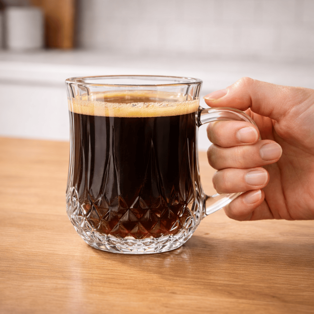 Caneca De Vidro Diamante 200Ml Coliseu