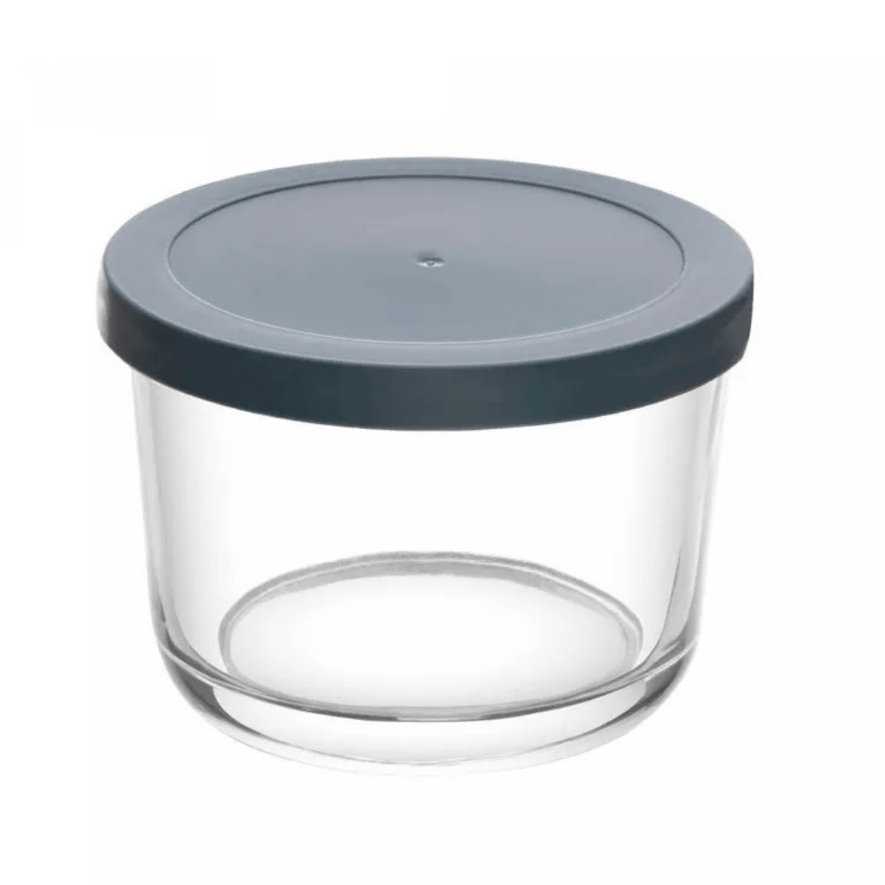 Pote Vidro C/Tampa Cinza 200Ml Coliseu
