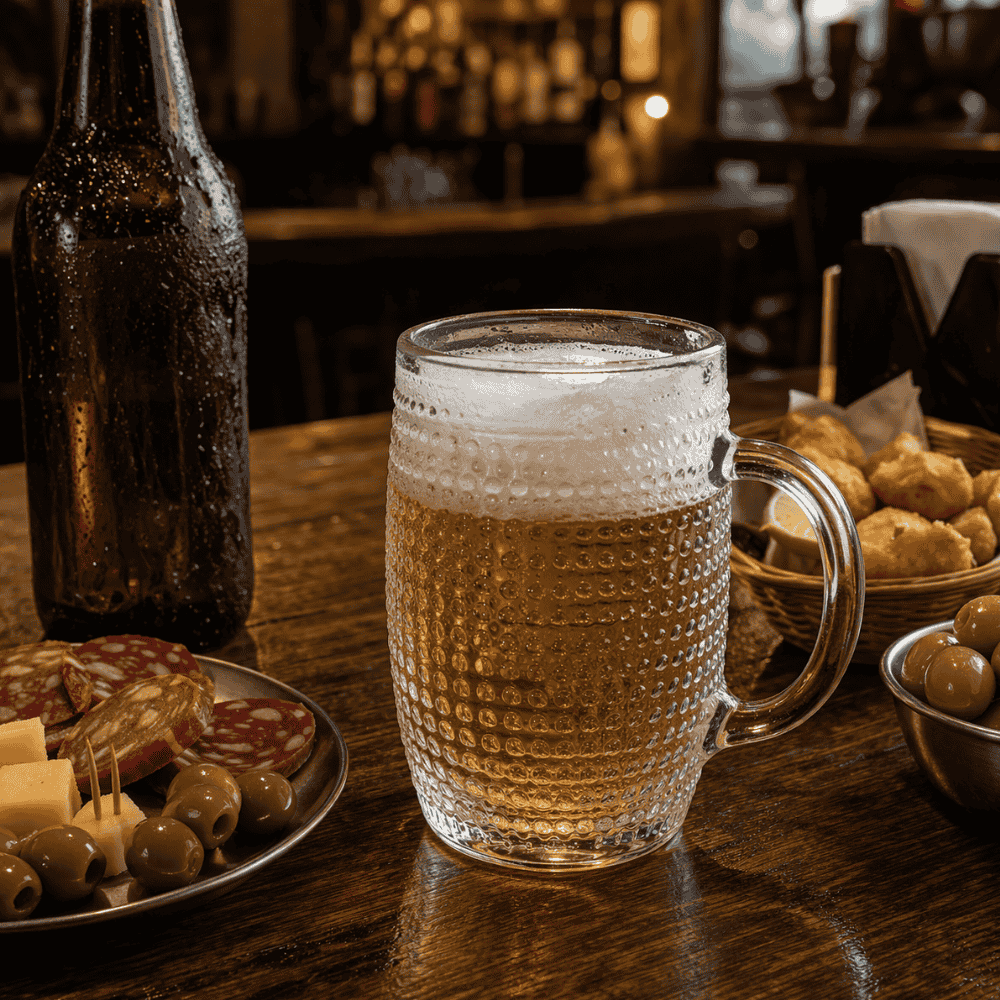 Caneca De Chopp De Vidro Riviera 375Ml Krystalmix 107110