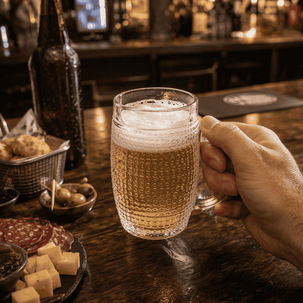 Caneca De Chopp De Vidro Riviera 375Ml Krystalmix 107110