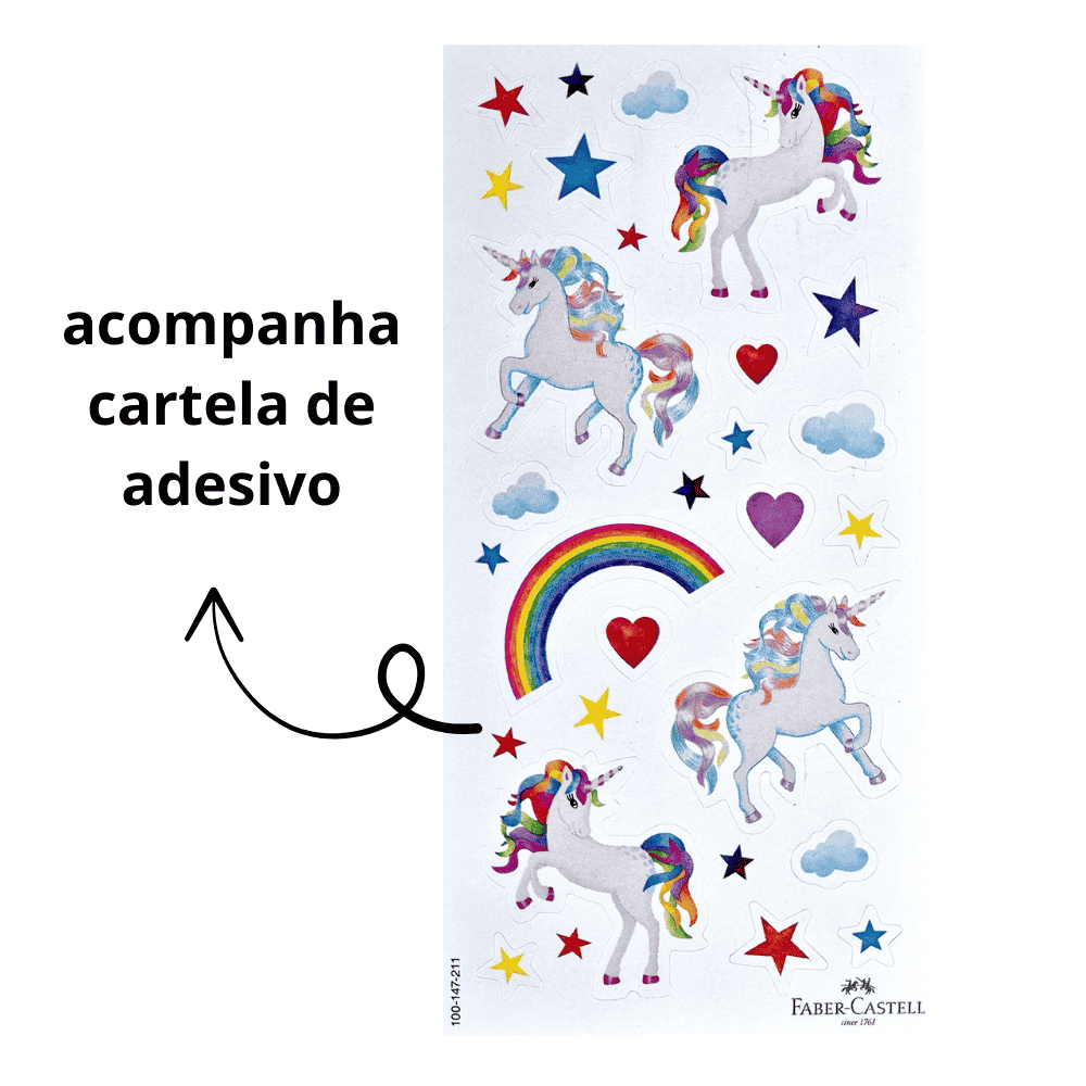 Ecolápis De Cor 12+2 Coleção Unicórnio Faber-Castell