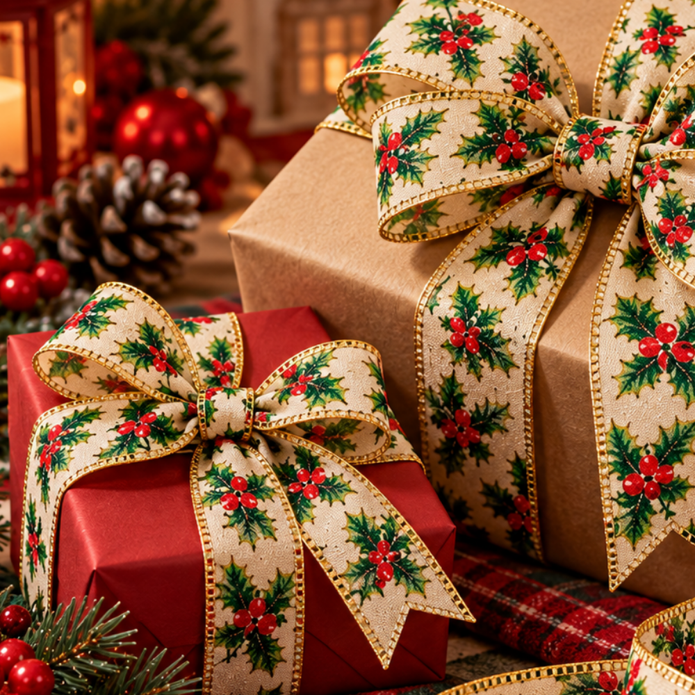 Fita Decorativa de Natal 6,3cm x 2,7m Multiart