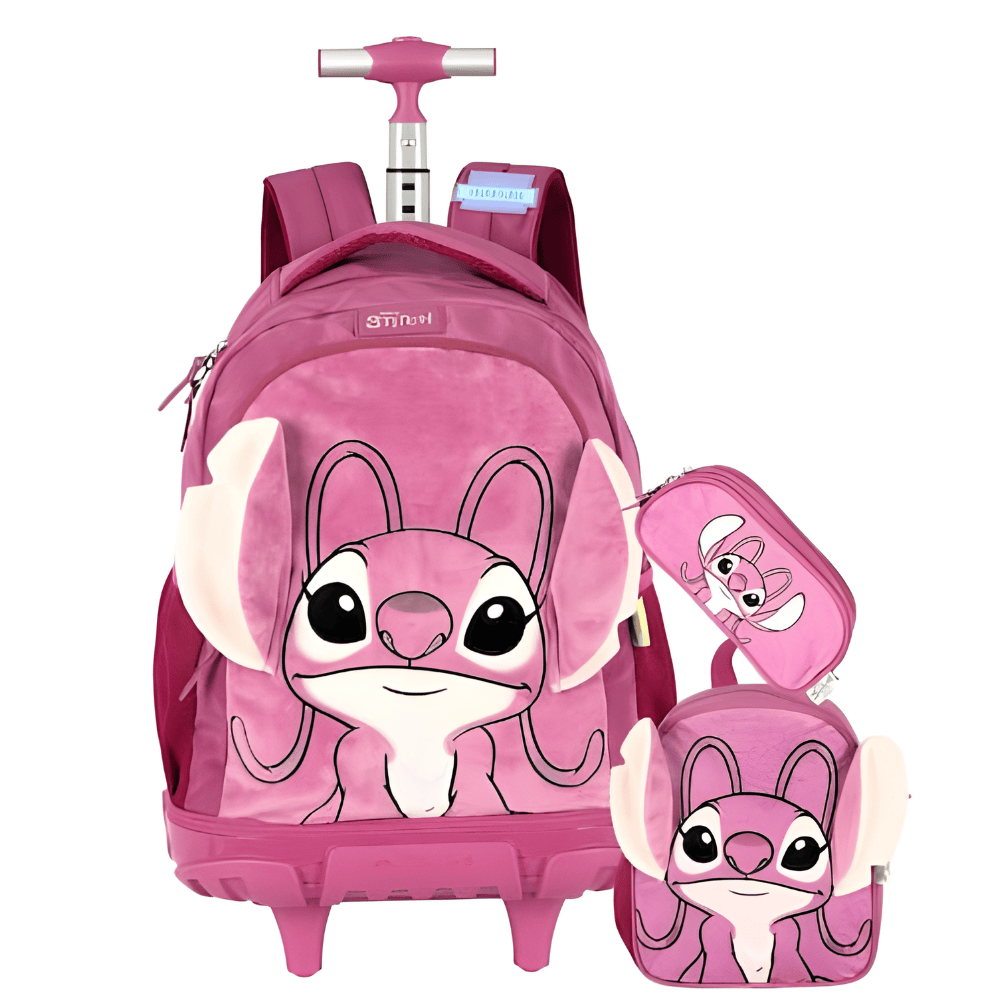 Kit Mochila/Lancheira/Estojo Stitch Roxo