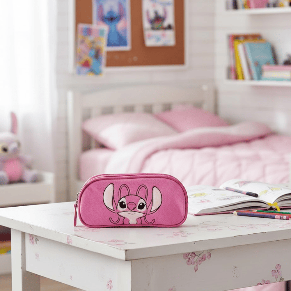 Kit Mochila/Lancheira/Estojo Stitch Roxo